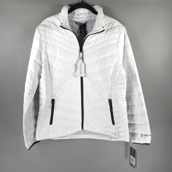 NWT FREE COUNTRY‎ Full Zip White Outside Jacket w/Pockets 513LOF2220 Size M - Picture 2 of 12